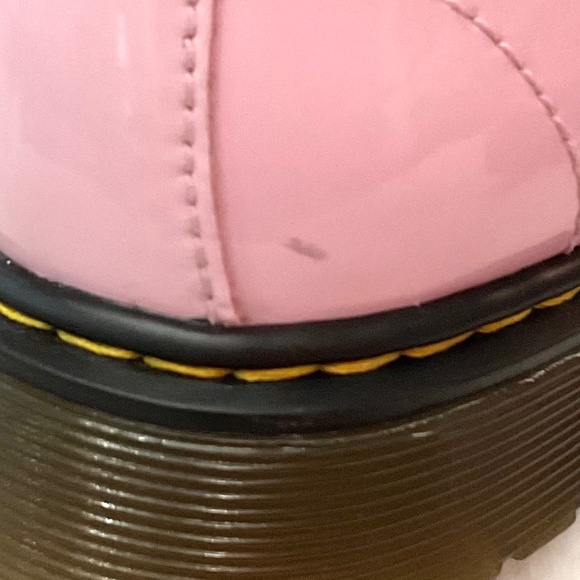 Dr Martens Pink Girls Platform Lace up Combat Grunge Booties Sz 3 - Picture 15 of 16
